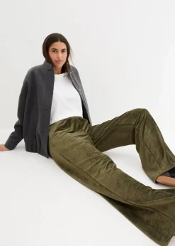 Damen bonprix Bekleidung·Kleider|Hosen|Weite Schlupfhose in Cordoptik