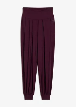 Damen bonprix Hosen|Sportbekleidung|Weite Sporthose mit umklappbaren Bund