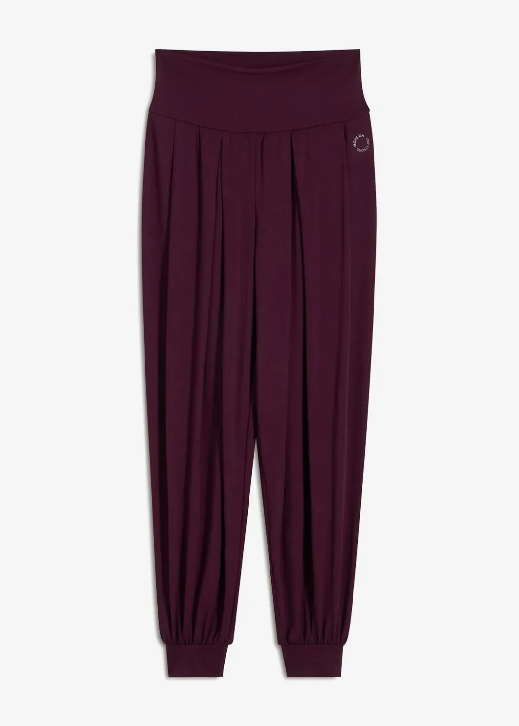 Damen bonprix Hosen|Sportbekleidung|Weite Sporthose mit umklappbaren Bund