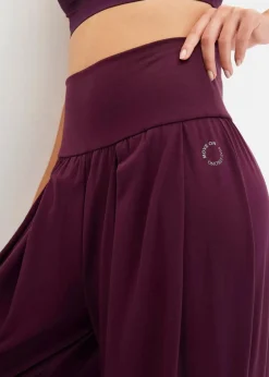 Damen bonprix Hosen|Sportbekleidung|Weite Sporthose mit umklappbaren Bund