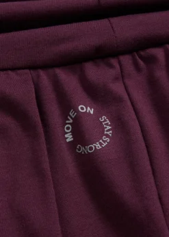 Damen bonprix Hosen|Sportbekleidung|Weite Sporthose mit umklappbaren Bund