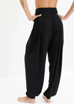 Damen bonprix Bekleidung·Sweat|Bekleidung·Kleider|Weite Sporthose mit umklappbaren Bund