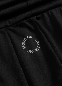 Damen bonprix Bekleidung·Sweat|Bekleidung·Kleider|Weite Sporthose mit umklappbaren Bund