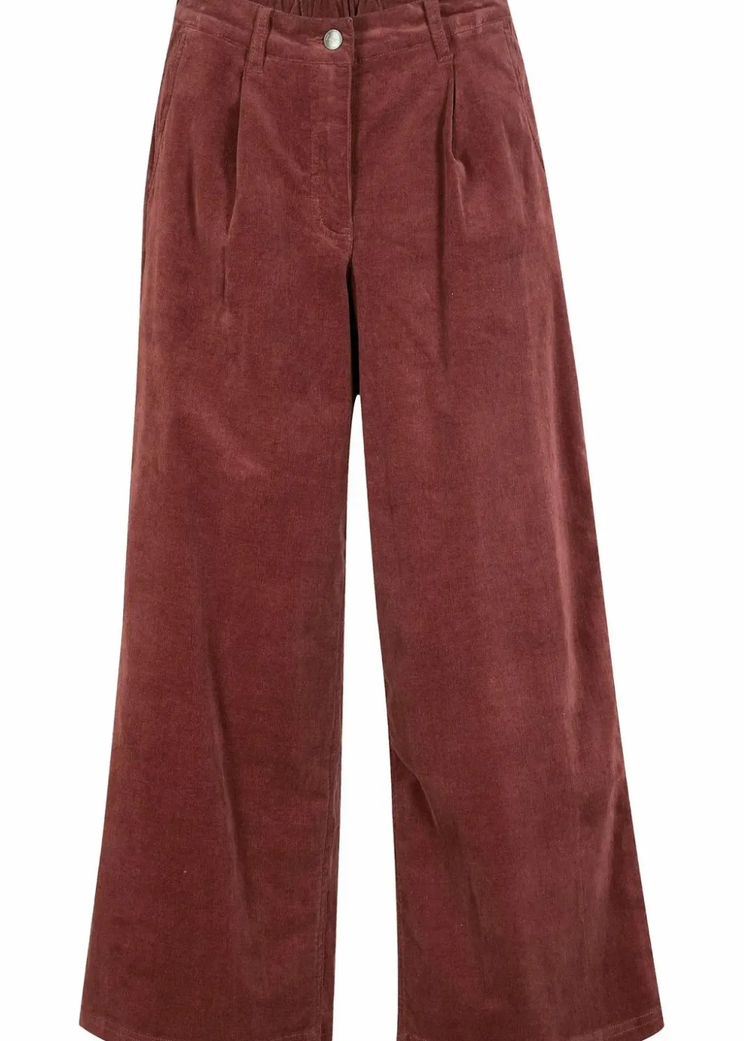 Sale Weite Stretchcord-Culotte mit High-Waist-Bequembund, 7/8-Länge Damen Hosen|Bekleidung·Kleider