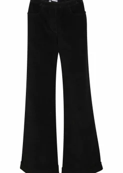 Clearance Weite Stretch-Cordhose, High-Waist Damen Hosen|Bekleidung·Kleider