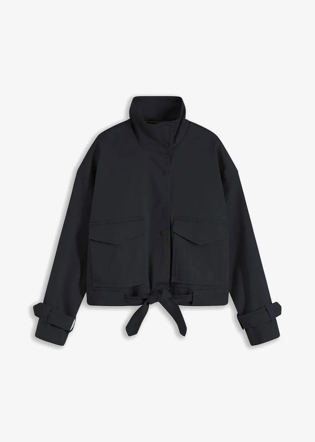 New Weite Twill-Jacke mit aufgesetzten Taschen Damen Nachhaltigere Materialien|Jacken & Mäntel