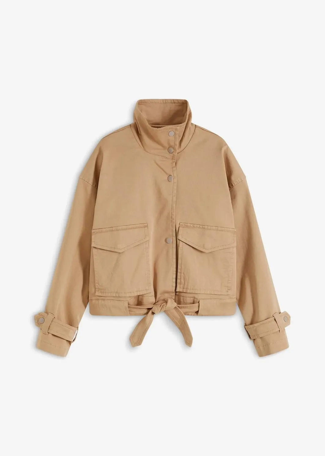 New Weite Twill-Jacke mit aufgesetzten Taschen Damen Bekleidung·Hosen|Jacken & Mäntel