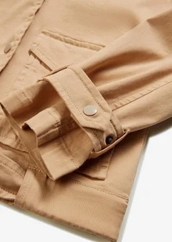 New Weite Twill-Jacke mit aufgesetzten Taschen Damen Bekleidung·Hosen|Jacken & Mäntel