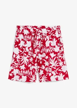 Damen bonprix Nachhaltigere Materialien|Hosen|Weite Viskose Shorts mit High-Waist-Bequembund