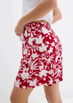 Damen bonprix Nachhaltigere Materialien|Hosen|Weite Viskose Shorts mit High-Waist-Bequembund