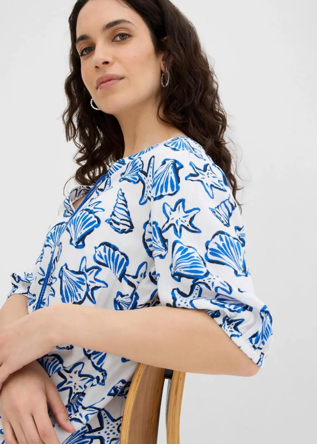 Outlet Weites Kleid aus Viskosecrincle Damen Bekleidung·Pullover & Strickjacken|Kleider