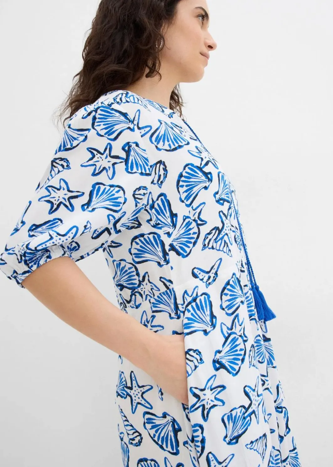 Outlet Weites Kleid aus Viskosecrincle Damen Bekleidung·Pullover & Strickjacken|Kleider