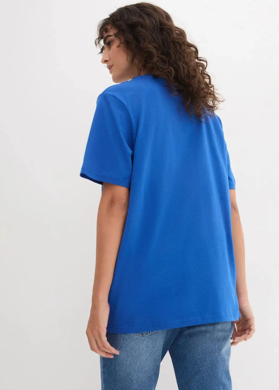 Discount Weites Long-Shirt mit V-Ausschnitt, Kurzarm (5er Pack) Damen Bekleidung·Röcke|Basics