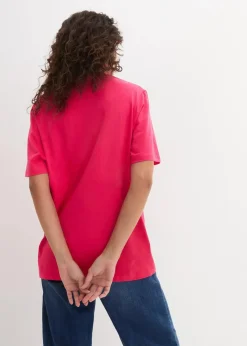 New Weites Long-Shirt mit V-Ausschnitt, Kurzarm (5er Pack) Damen Shirts & Tops|Basics