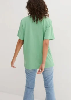 Online Weites Long-Shirt mit V-Ausschnitt, Kurzarm (5er Pack) Damen Shirts & Tops|Basics