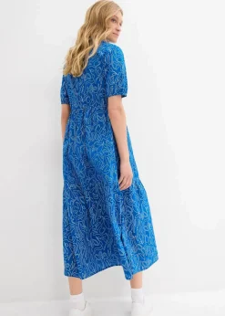 Hot Weites Midikleid aus reiner Baumwolle Damen Kleider