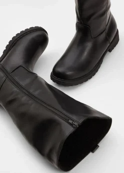 Damen bonprix Gefütterte Winterschuhe|Stiefel|Weitschaftstiefel