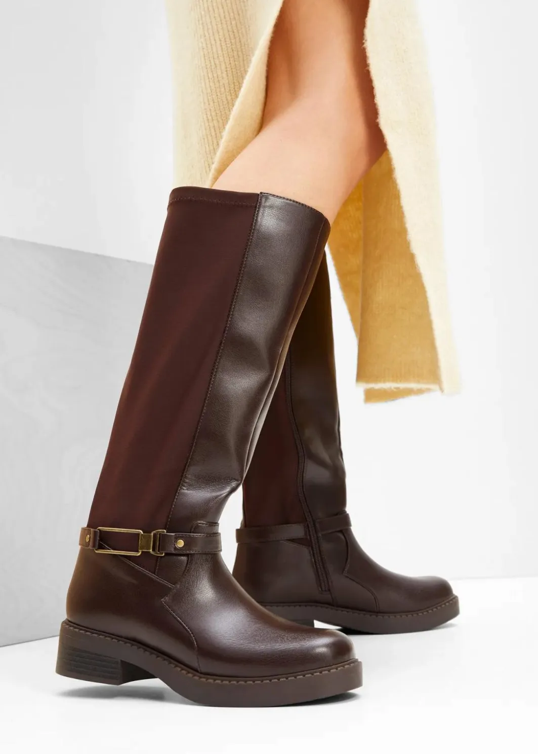Damen bonprix Stiefel|Schuhe & Accessoires In Spezialgrößen·Elastischer Schaft|Weitschaftstiefel