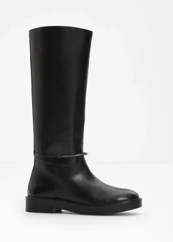Damen bonprix Stiefel|Premium|Weitschaftstiefel aus Leder