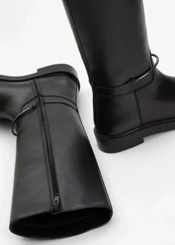 Damen bonprix Stiefel|Premium|Weitschaftstiefel aus Leder