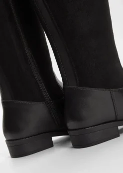 Damen bonprix Stiefel|Weitschaftstiefel mit Schnalle