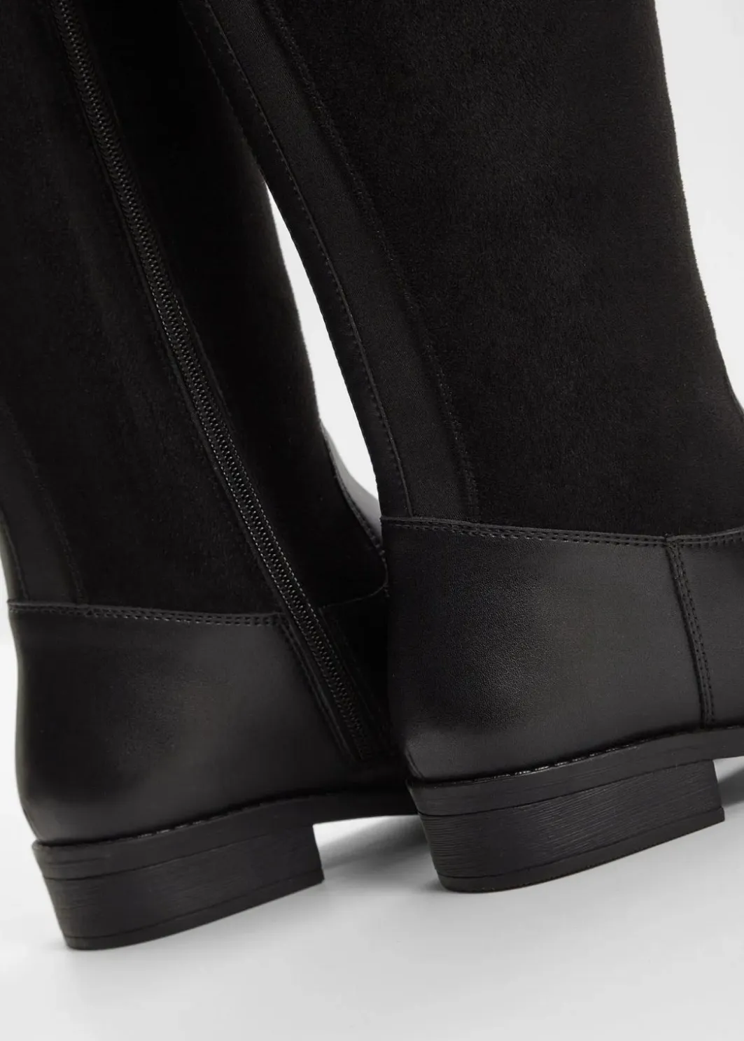 Damen bonprix Stiefel|Weitschaftstiefel mit Schnalle