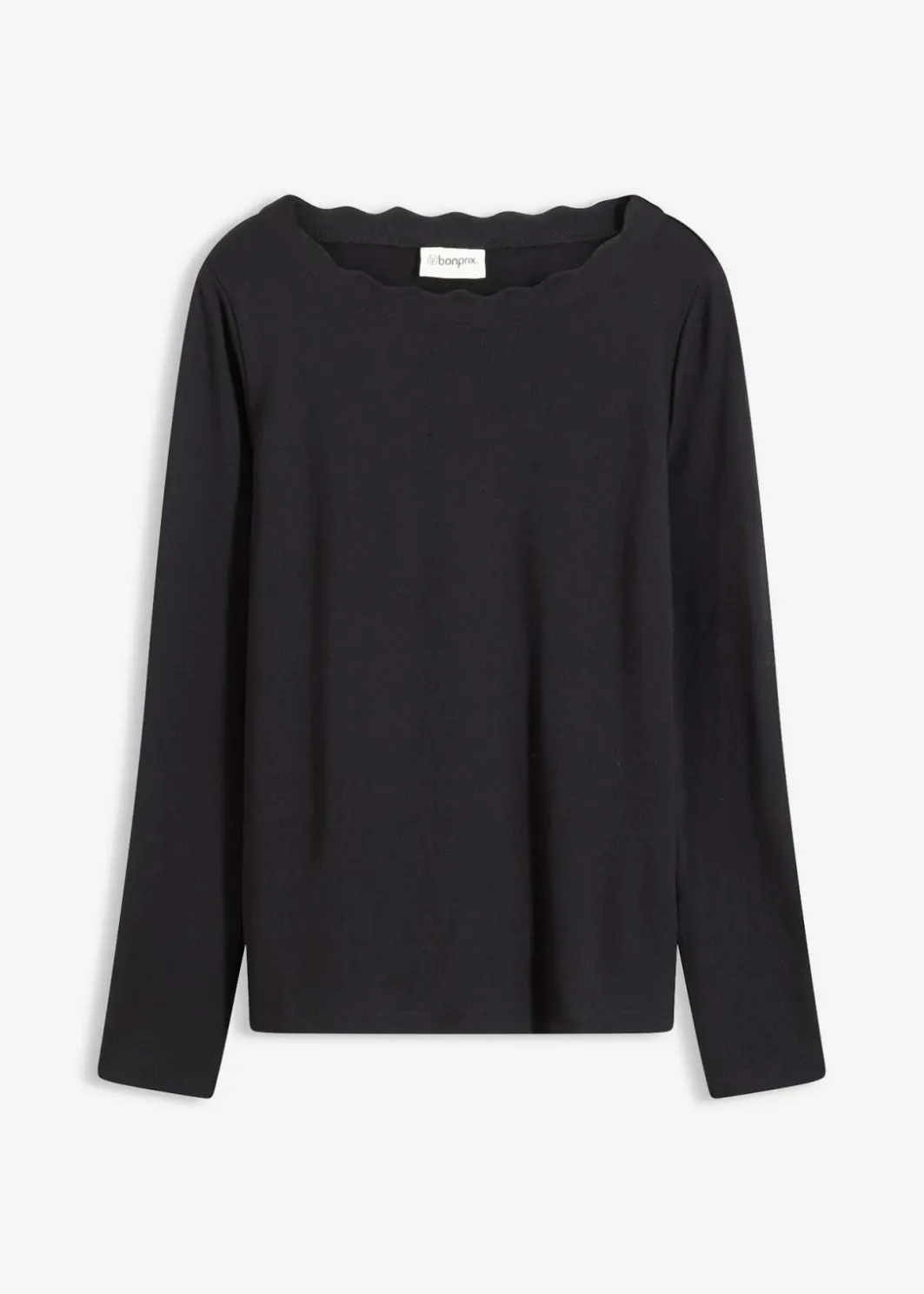 Discount Wellenkanten Shirt aus Punto di Roma Damen Shirts & Tops