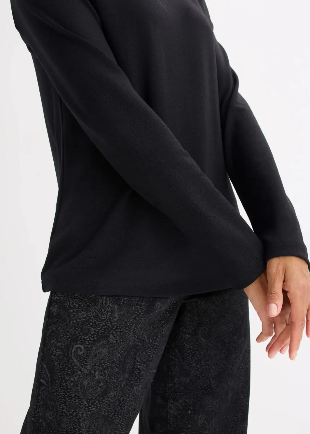 Discount Wellenkanten Shirt aus Punto di Roma Damen Shirts & Tops