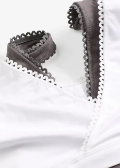 Damen bonprix Nachhaltigere Materialien|Basics|Wende-Bustier mit softer Bio-Baumwolle (2er Pack)
