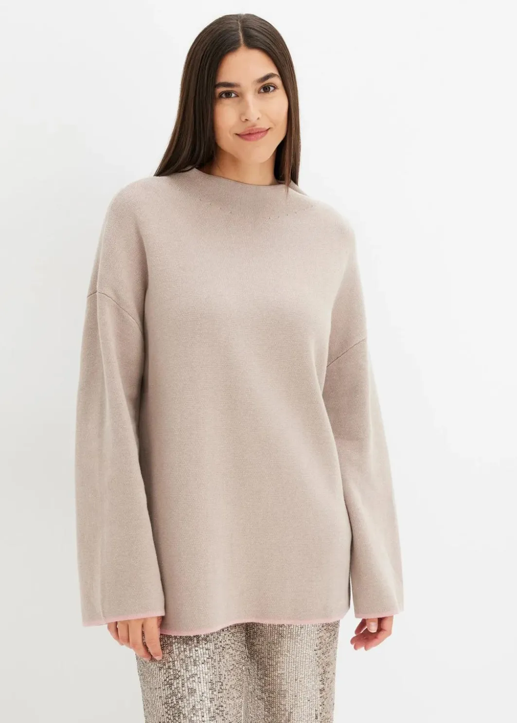 Damen bonprix Bekleidung·Umstandsmode|Bekleidung·Jeans|Wende-Pullover aus Feinstrick
