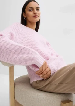 Damen bonprix Bekleidung·Umstandsmode|Strickmode|Wendestrickjacke mit Schleifen