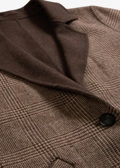 Damen bonprix Blazer|Nachhaltigere Materialien|Wende-Wollblazer mit Glencheck