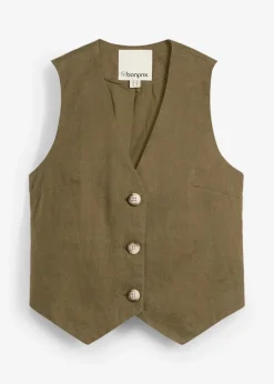 Damen bonprix Bekleidung·Hosen|Jacken & Mäntel|Weste aus reinem Leinen