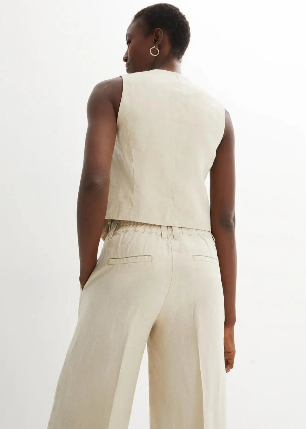 Hot Weste aus reinem Leinen Damen Bekleidung·Hosen|Jacken & Mäntel