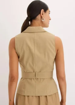 Damen bonprix Bekleidung·Hosen|Jacken & Mäntel|Weste mit Gürtel