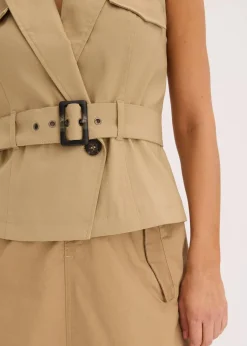 Damen bonprix Bekleidung·Hosen|Jacken & Mäntel|Weste mit Gürtel