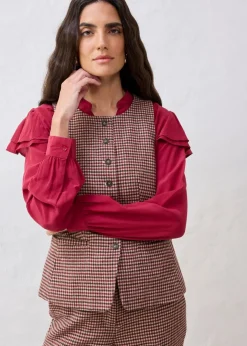 Damen bonprix Bekleidung·Hosen|Jacken & Mäntel|Weste mit Wollanteil