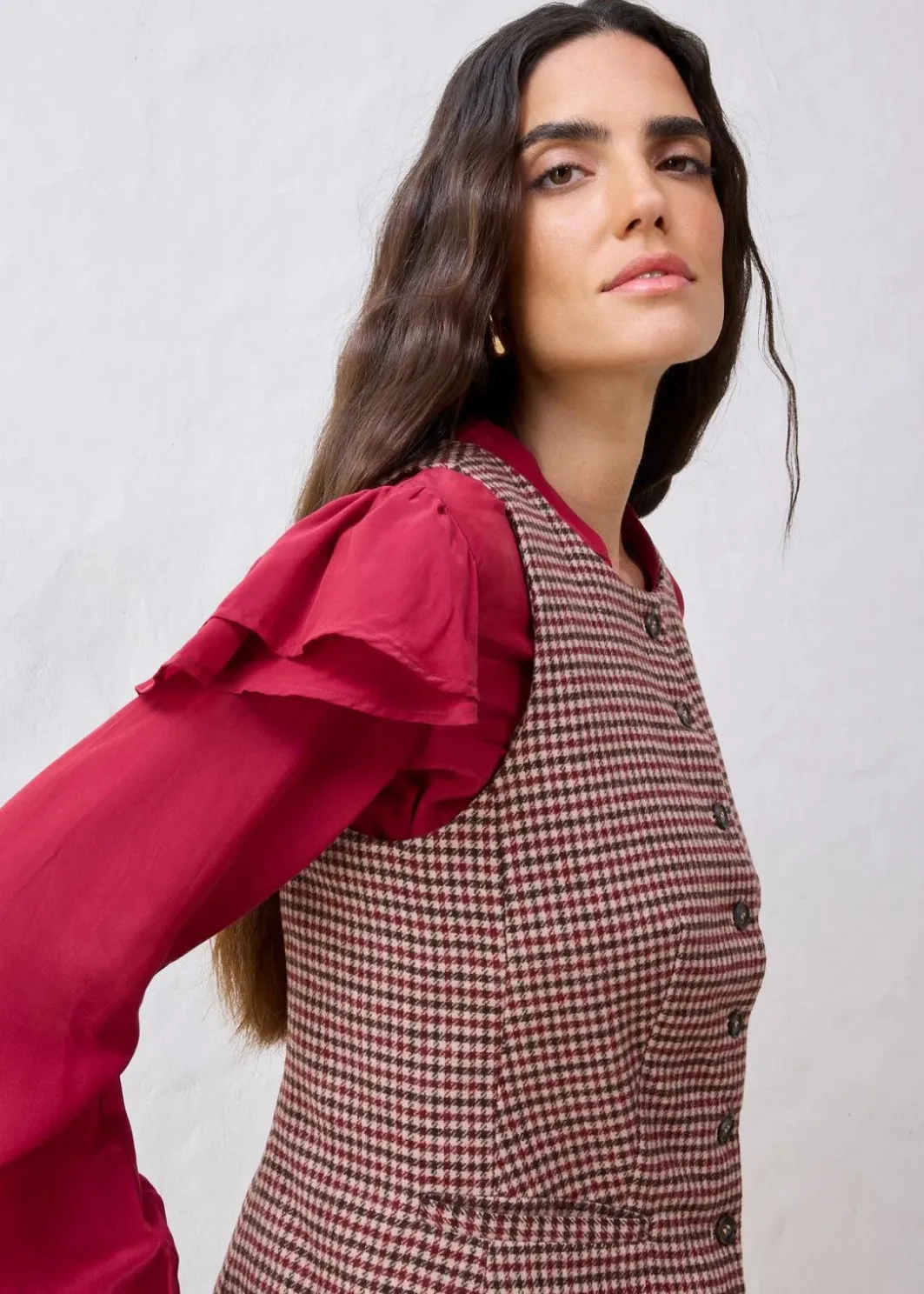 Damen bonprix Bekleidung·Hosen|Jacken & Mäntel|Weste mit Wollanteil