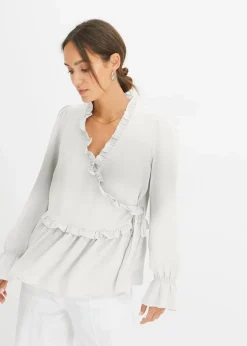 Sale Wickelbluse Damen Bekleidung·Jacken & Mäntel|Blusen & Tuniken