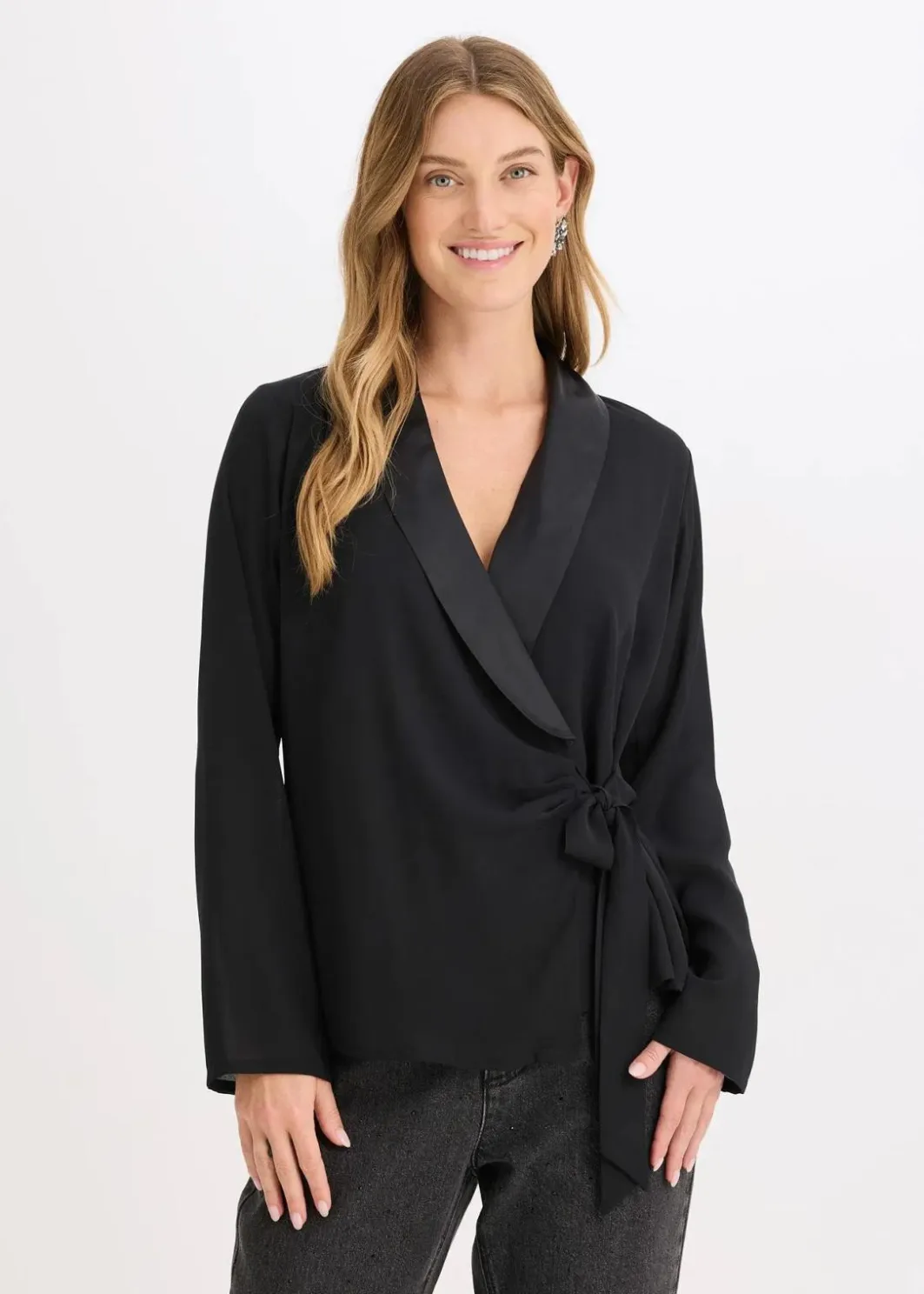 Discount Wickelbluse Damen Bekleidung·Jacken & Mäntel|Blusen & Tuniken