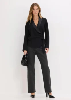 Discount Wickelbluse Damen Bekleidung·Jacken & Mäntel|Blusen & Tuniken