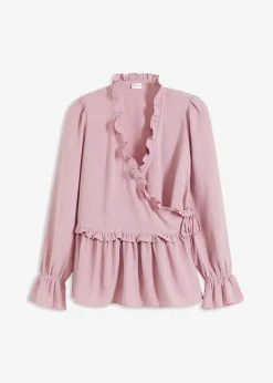 Damen bonprix Blusen & Tuniken|Bekleidung·Jacken & Mäntel|Wickelbluse