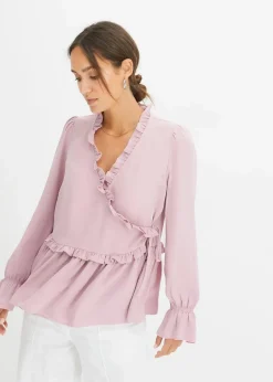 Damen bonprix Blusen & Tuniken|Bekleidung·Jacken & Mäntel|Wickelbluse