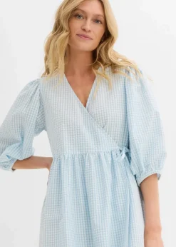 Damen bonprix Bekleidung·Pullover & Strickjacken|Kleider|Wickelkleid aus Strukturmaterial