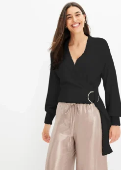 Best Wickelpullover mit Accessoire Damen Bekleidung·Umstandsmode|Strickmode