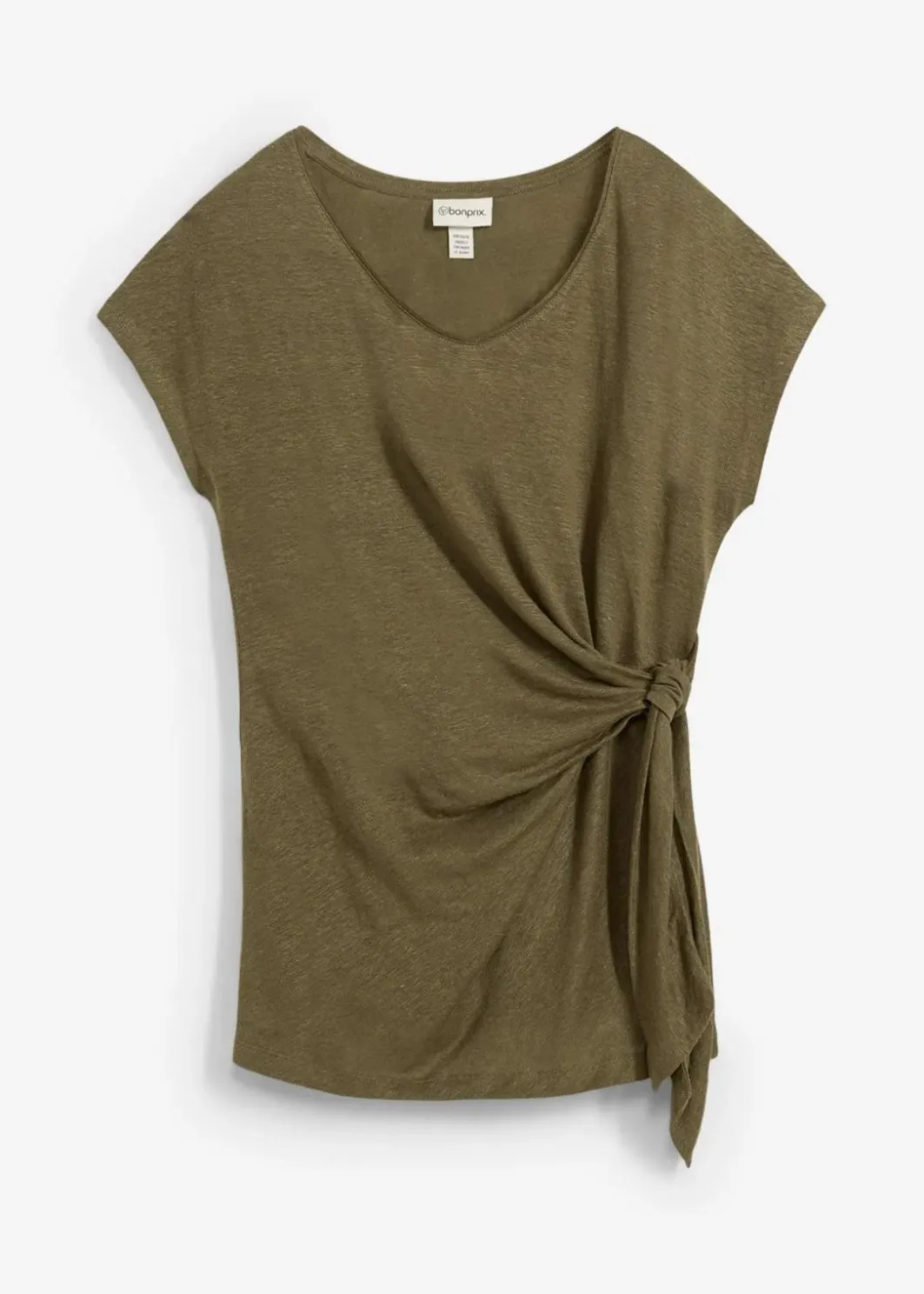 Wickelshirt aus reinem Leinen Damen Premium|Shirts & Tops