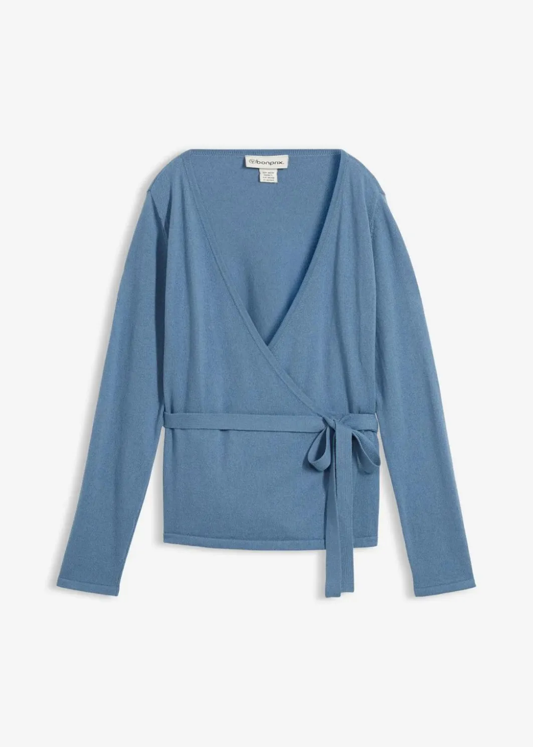 Damen bonprix Pullover & Strickjacken|Bekleidung·Jeans|Wickelstrickjacke mit Merinowolle