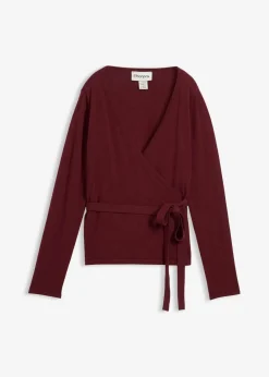 Clearance Wickelstrickjacke mit Merinowolle Damen Bekleidung·Jeans|Pullover & Strickjacken