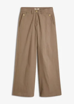 Damen bonprix Hosen|Wide Leg Hose mit Stretch