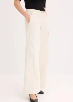 Sale Wide Leg Hose mit Stretch Damen Hosen